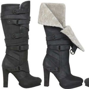SOLD Rare AllSaints Shearling Antigone Boots